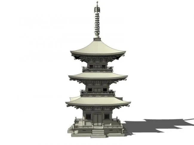 Sketchup Ancient Architecture Model | Multi story Tower Architecture, Ancient Architecture, Chinese Style