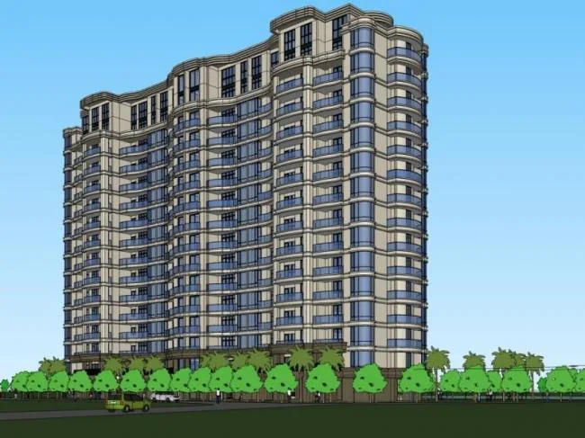 Sketchup Residential Model | High rise Residential Buildings, Modern Style