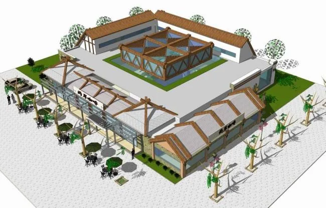 SketchUp Business Models: Modern Coffee Shops, Cafes, and Commercial Buildings