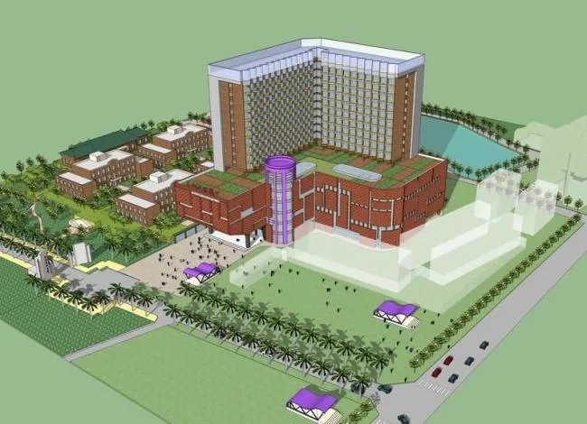 Sketchup School Model | Multi story high-rise mixed use, school office building, South China Normal University in Guangzhou, teaching building, campus, educational building, modern style