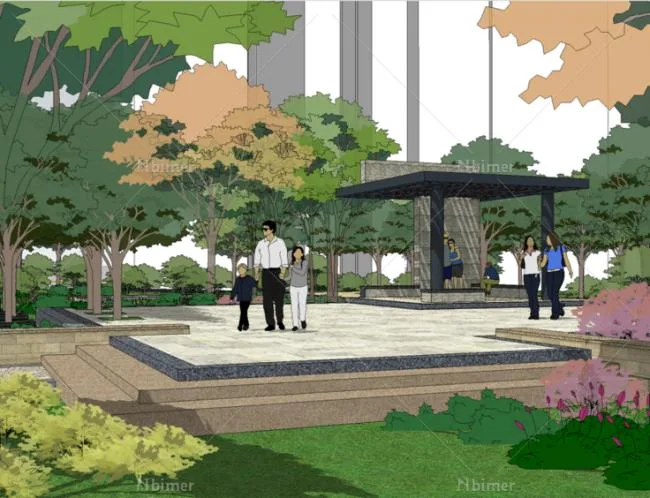 Sketchup Landscape Model | Residential Landscape, Residential Landscape, Modern Style