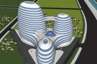 Modern High-Rise Hotel Model in SketchUp-BIM WORLD
