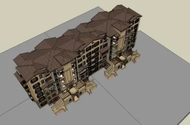 Classical Multi-Story Residential Model in SketchUp-BIM WORLD