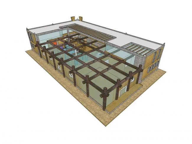 Sketchup Business Model | Visitor Center, Modern Style, Commercial, Entertainment and Leisure Facilities