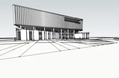 SketchUp Cultural Model: Modern Exhibition Hall and Architectural Design-BIM WORLD
