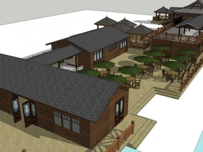Sketchup Hotel Model | Hotel, Chinese Style