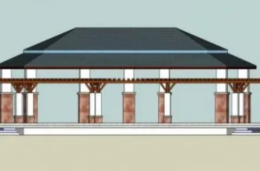SketchUp Model: Landscape Pavilions with Flower Shelves and Detailed Sketches-BIM WORLD