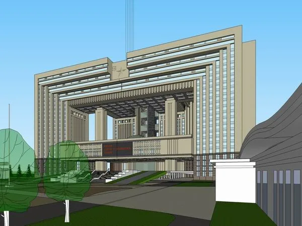 Sketchup Office Model | High rise Office Building, Modern Style