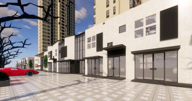 Sketchup Complex Model | Commercial Complex, Ground Floor Commercial, Office, Modern Style