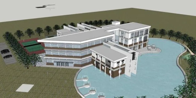 SketchUp Business Model: Modern Multi-Story Clubhouse Design