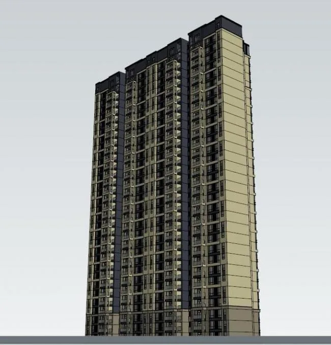 Sketchup Residential Model | High rise Residential Buildings, Residential Buildings, Classical Style