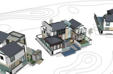 Modern Solo Villa Design in SketchUp Model-BIM WORLD