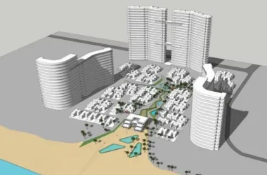 Modern High-Rise Coastal Hotel Design in SketchUp-BIM WORLD