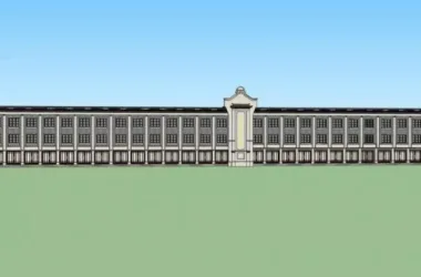 SketchUp Business Model: Classical Commercial Street Architecture Design-BIM WORLD