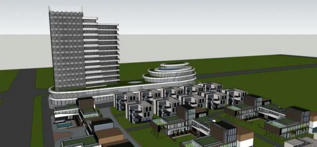 Sketchup Residential Model | Multi story Mixed Use Residential, Residential Area, Commercial, Modern Style