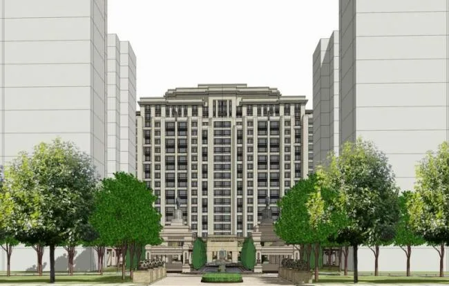 Sketchup Residential Model | High rise residential complex, neoclassical style, residential building