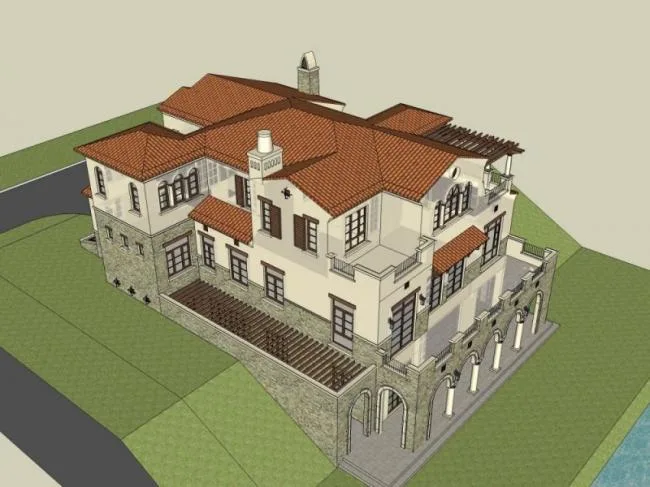 Sketchup Villa Model | Solo Villa, European Style