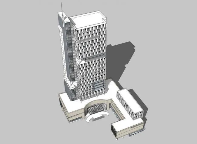 Sketchup Office Model | High rise Office Building, Modern Style