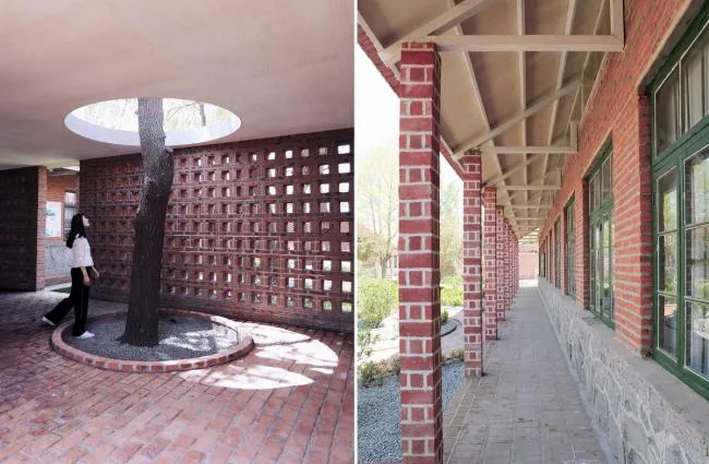 BIM Architecture | Rhythmic Brick Red Garden: Rizhao 1971 Study Camp Old School Reform/DK Architectural Design