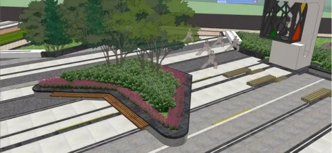 Sketchup Landscape Model | Park Landscape, Modern Style