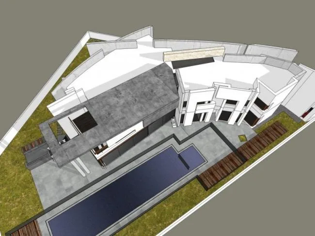 Sketchup Villa Model | Solo Villa, Modern Style