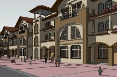 Multi-Story Classical Style Kindergarten Campus Model in SketchUp-BIM WORLD