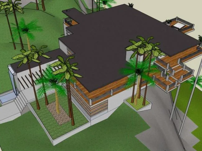 Sketchup Villa Model | Solo Villa, Modern Style