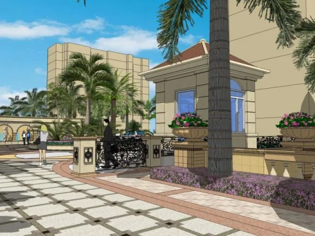 Sketchup Landscape Model | Leisure Landscape, Residential Landscape, Classical Style