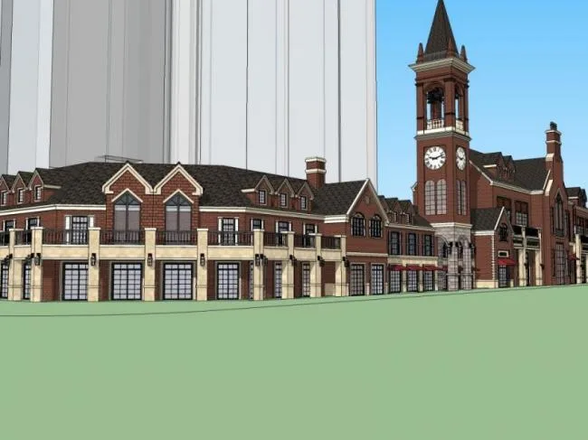 Sketchup Business Model | Commercial Street, British Style, Classical