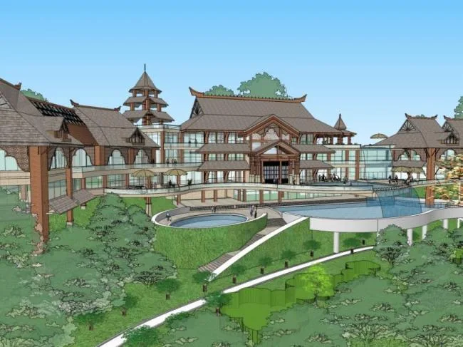 Sketchup Business Model | Clubhouse, Modern Chinese Style