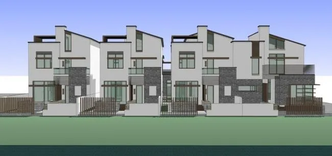 Sketchup Villa Model | Row Villa, Zhujiajiao Residence, New Chinese Style