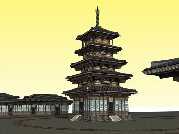 Sketchup Ancient Architecture Model | Multi story Ancient Pagoda, Chinese Style, Ancient Architecture