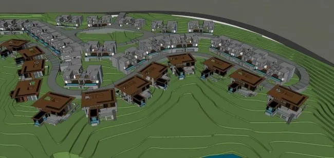 Modern Multi-Story Mountain Villa SketchUp Model | Solo Residence Design