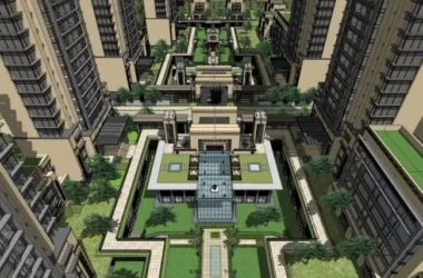 Classical Style High-Rise Residential Complex | SketchUp Model-BIM WORLD