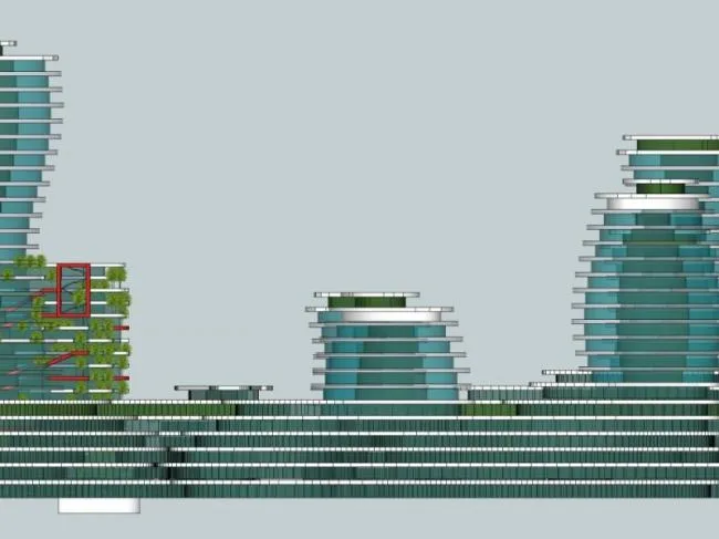 Sketchup Complex Model | Multi story Commercial Complex, Residential, Office, Hotel, Modern Style