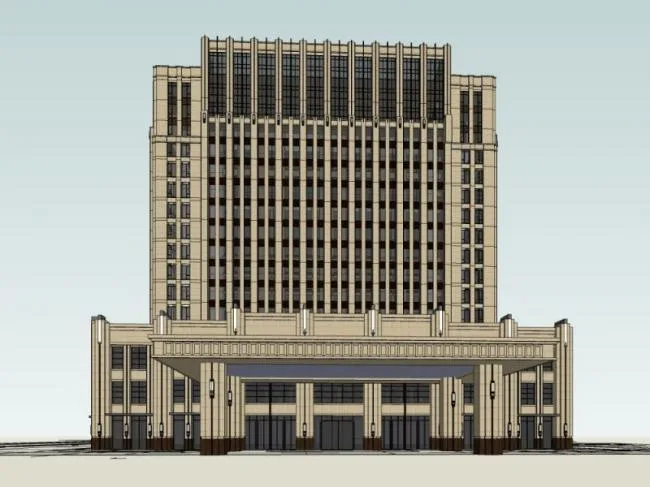 Sketchup Business Model | Commercial Architecture, Modern Style