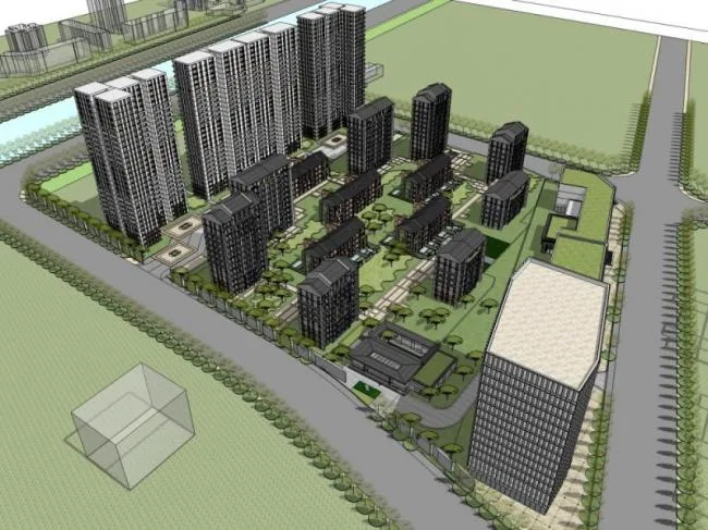 Sketchup Residential Model | Super high-rise residential buildings in modern style
