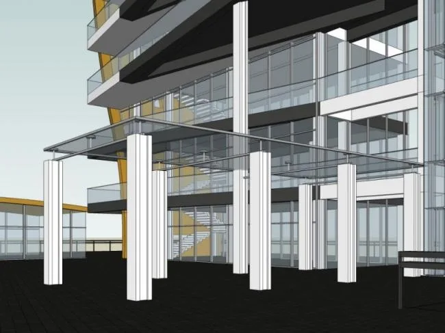 Sketchup Office Model | High Rise Office Building, Modern Style
