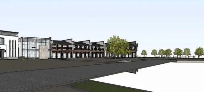 Sketchup business model | Mount Huangshan International Liyang Old Street, a multi-storey business street with Chinese style
