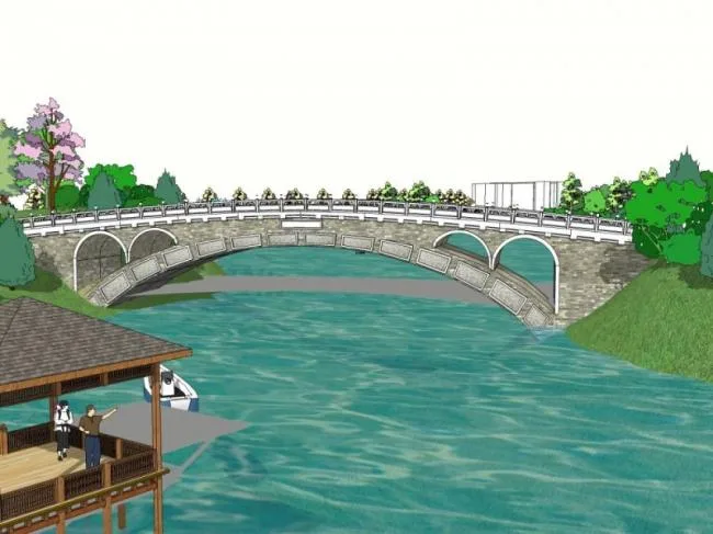 Sketchup Landscape Model | Wetland Park Landscape, Modern Style