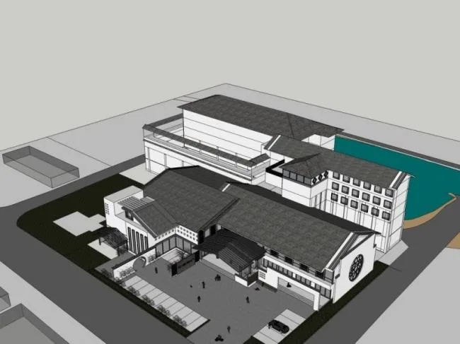 Sketchup Hotel Model | Multi story Hotel, Modern Chinese Style