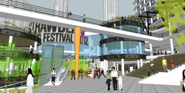 Sketchup Complex Model | Multi story High rise Complex, Commercial Complex, Modern Style