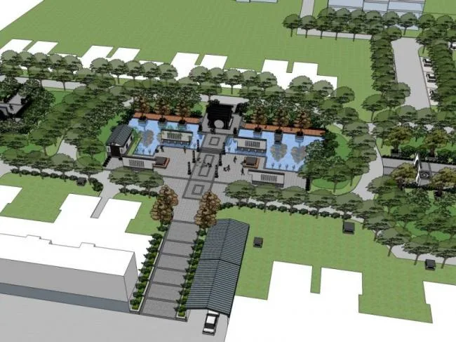 Sketchup Landscape Model | Community Landscape, Residential Landscape, New Chinese Style