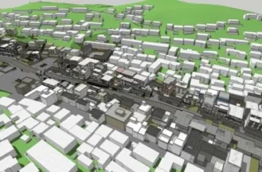 SketchUp Business Model: Modern Multi-Story Commercial Street Design-BIM WORLD