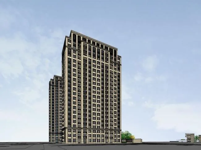 Sketchup Residential Model | High rise residential complex, residential building, classical style