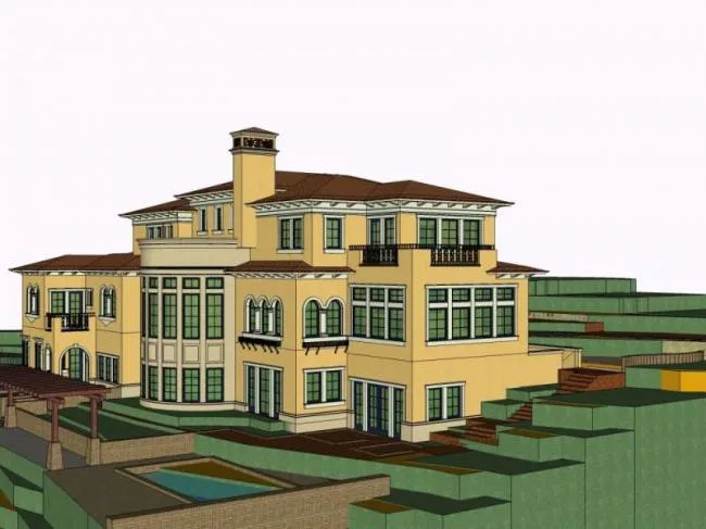 Sketchup Villa Model | Multi story Villa, Classical Style