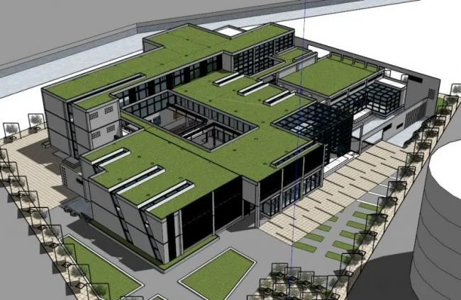 Sketchup Cultural Model | Multi story Library, Cultural Architecture, Modern Style