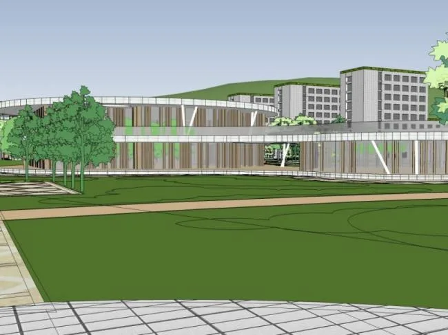 Sketchup School Model | Multi story School, Campus Educational Architecture, Modern Style
