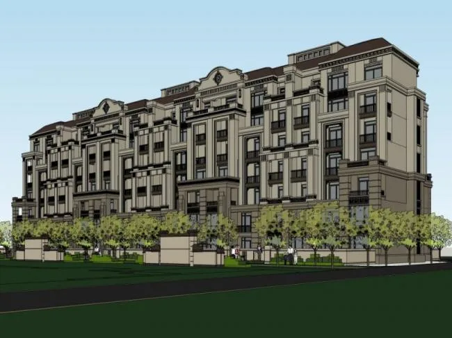 Sketchup Residential Model | Multi story Residence, Garden House, Classical Style