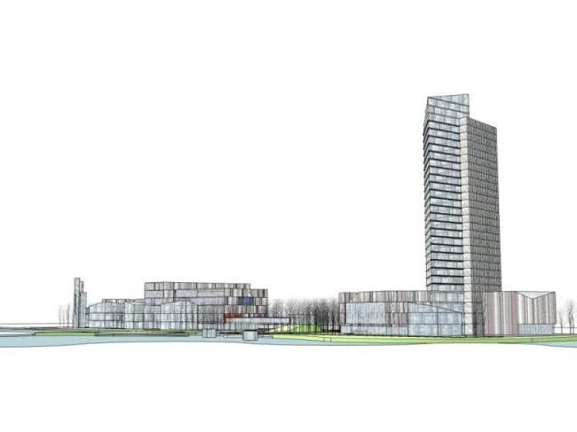 Sketchup Complex Model | Multi story Commercial Complex, Office, Modern Style